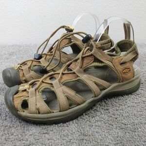 Keen Whisper Womens Size 9 Sandals Brown Bungee Cord Water Shoes Slingback